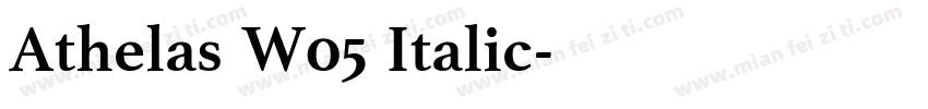 Athelas W05 Italic字体转换